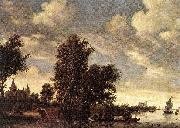 RUYSDAEL, Salomon van The Ferry Boat dh oil painting on canvas
